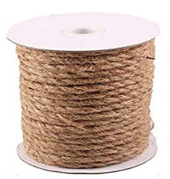 Cuerda, Cordel, Cuerda de Yute, Cuerda de cáñamo Trenzado Natural de Alta Resistencia, Hilo de Yute Trenzado sólido, for Atar, Tirar, balancear, trepar y Hacer Nudos.(10mm)