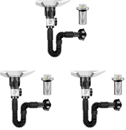 Washbasin Sink Drain Plumbing Flexible Drainages Tube Universals Flexible Sewer Pipe Strainer Drainages Hose Strainer Drain Pipe Plumbing Bathroom Washbasin Accessories
