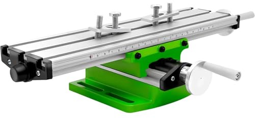 Multifunction Milling Machine Table, Adjustable Handwheels for X Y Axes, Scales, Sturdy Base, Cross Milling Sliding for Drilling Mini Bench Machine, Electric Drill Holders