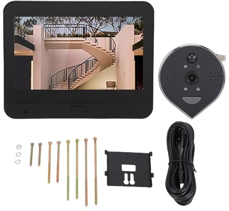 Denash Smart Digital Peephole Kamera, 3 MP 1080p -Türzuschauer mit Bewegungserkennung, WLAN -Verbindung für Wohnung, 4,3 -Zoll -Visual -Tür -Zuschauer, 160 -Grad -Weitwinkel