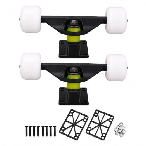 Fabater 5-Zoll-Truck-Räderset mit 4 Rädern, Aluminiumlegierungsmaterial, Starke Kompatibilität für Street-Tricks für -Enthusiasten, Longboard-Truck Zum Austauschen