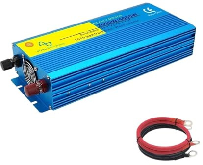 Transformateur Convertisseur Puissance Crête pour Voiture 4000 W/3000 W DC 12 V vers AC 220 V 50/60 Hz Transformateur avec Affichage LED pour Onduleur Sinusoïdal Pur(4000W Universal 50Hz)