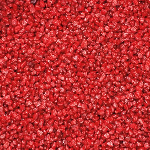 matches21 HOME & HOBBY Deko-Granulat rot als farbige Streudeko - 10 kg grober Deko-Sand Ø 2-3 mm für Gläser, Vasen