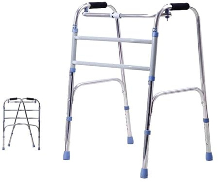 Faltbarer Gehwagen for Erwachsene, Mobilitäts-Gehhilfe for Erwachsene, 2-in-1-Rollator, Gehhilfe for ältere Menschen, höhenverstellbar