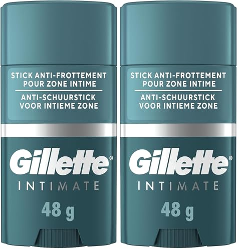 Gillette Intimate Anti-Kratz-Stick für Intimbereich für Männer, Pflege für den Körper, gegen Hautirritationen, zum Auftragen von Dusche oder Rasur, geeignet für empfindliche Haut (Packung mit 2)
