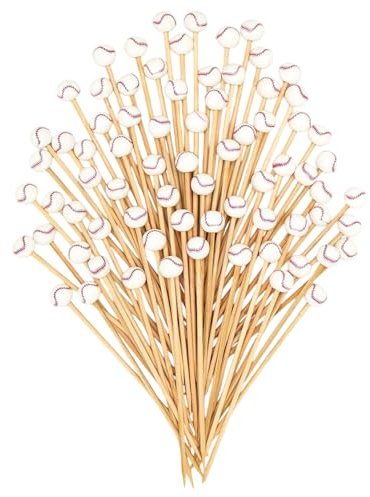 Palillos de dientes de cóctel para aperitivos, decoración de cupcakes de béisbol, fútbol, bebidas, aperitivos, postres, brochetas de frutas, decoraciones de vacaciones, cumpleaños, bodas y