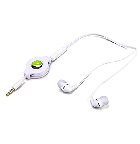 SCDWireless Fonus In-Ear-Kopfhörer für iPod Nano 5./7. Generation/iPod Touch 1./2./3./4./5. Generation/HTC 10, 3,5 mm, einziehbar, Weiß