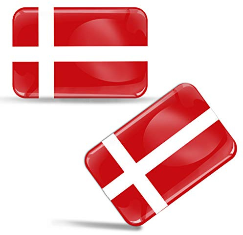 Biomar Labs Dänemark Auto Flagge Aufkleber 3D Doming 2er Set F 51