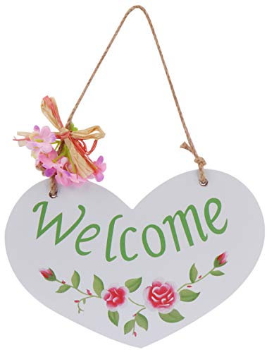 Cartel de Bienvenida para Casa de Campo Colgadores de Puerta de Madera Rústica Decoración Del Porche Delantero Letrero Colgante para Interiores Y Exteriores