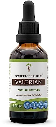 Secrets of the Tribe Valerian Tincture Alcohol Extract, High-Potency Herbal Drops, Tincture Made from Valerian Valeriana Officinalis Relaxation and Quality Sleep 2 oz