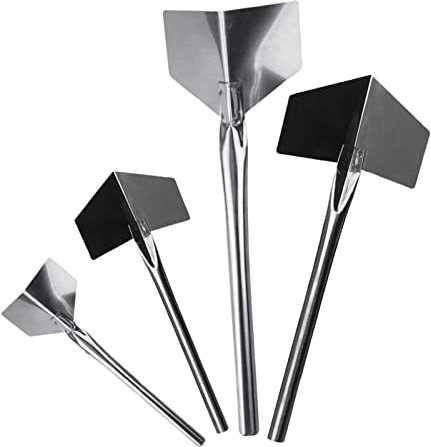 Colcolo 4 Pieces Premium Drywall Internal Corner Tools 90 Degree Mudding Finishing Trowel Repairing Plaster with Long Grip Hand Tools