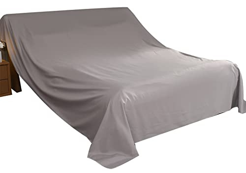 Panno Antipolvere per Mobili, Copertura Antipolvere per Mobili in Tessuto, Copridivano per Mobili da Letto, Antipolvere, per Divani, Comodini,per La Decorazione del Soggiorno (Light Grey,2.4X3.5m)