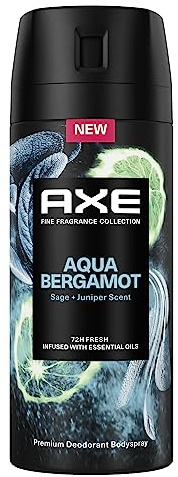 Axe Premium kroppsspray Aqua bergamot deodorant utan aluminiumsalter för 72H färskhet 150 ml
