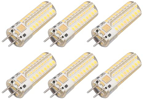 G9 LED-Glühbirne, Dimmbar, GY6,35 LED-Glühbirne – 7 W AC DC12 V, 700 Lm, 72 LEDs, 360-Grad-LED-Mais-Glühbirne Für Hängelampen, Deckenlampen, Heimbeleuchtung, LED-Mais-Glühbirne(Wärmer)