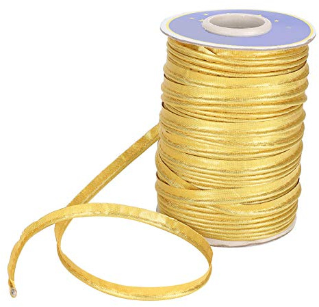 Paspel-Schrägband, Glitzernde Bastelarbeiten, Geflochtene Borten, Silberne und Goldene Kleidertaschen Zum Nähen und Nähen (Gold)
