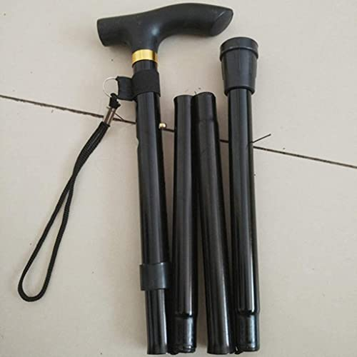 Verstellbare Krücken, Faltbarer Stock-Booster, ultraleichter Trekkingstock, Teleskop-Gehstock, Outdoor-Reisen, Aluminium-Krücken, Geschenk der Eltern