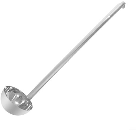 DAZZLEEX Cucharón de metal resistente con mango largo para cocina, cocina, sopa, salsa, ensalada, aderezo (C), 2002813923
