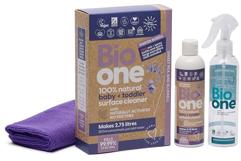 Bio One Surface Cleaner Makes X8 Bottles | Enzyme Cleaner Eliminates Odours for Kitchen, Bathroom, Bins, Carpets,Trainers | Safe for Babies and Pets | 250ml Concentrate