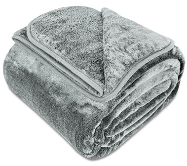 Gräfenstayn® Kuscheldecke Cashmere-Feeling - super weich & flauschig - Dicke & warme Fleecedecke - kuschelige Sofadecke, Wohndecke & Tagesdecke - Überwurf Decke Sofa, Couch (Hellgrau, 150x200 cm)