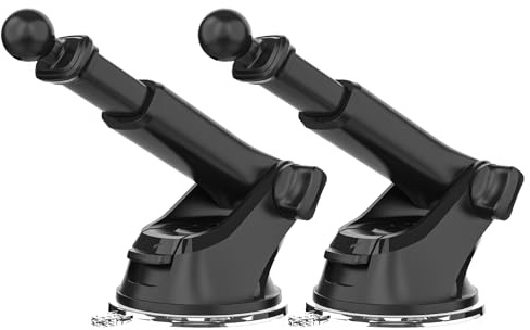 YIANERM Universal Soporte Teléfono Móvil Coche para Salpicadero & Parabrisas Soporte para Teléfono Móvil para Coche Accesorios para Teléfono Base Compatible con Sat Nav GPS Dash CAM (Negro1)