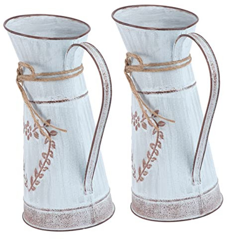 Kisangel 2St Herzförmiges Blumenarrangement Vase Sukkulenten Blumeneimer aus Metall Wasserkrug Wohnkultur Pflanzkübel Garteneimer Französisch Gießkanne getrocknete Blumen Blumengefäß Strauß