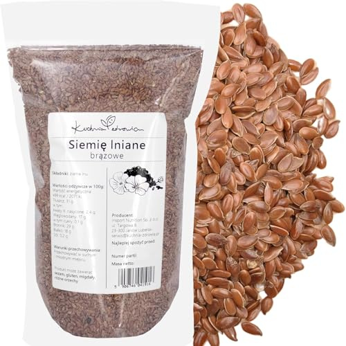 Graines De Lin Naturelles – Source De Fibres, Oméga-3 Et Protéines Végétales – Idéales Pour Smoothies, Pains Et Recettes Saines | Kuchnia Zdrowia