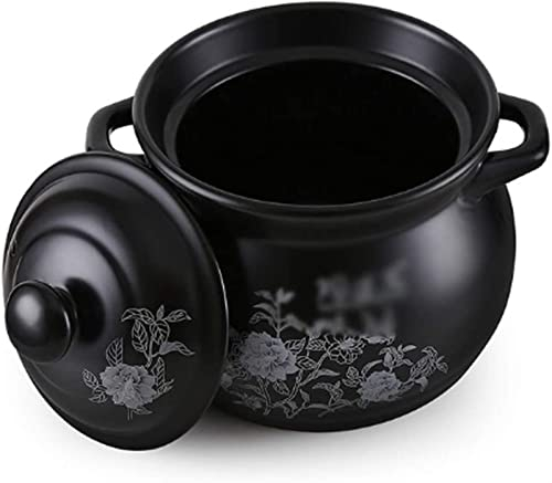 SUNMME Casserole en céramique, Pot à Soupe santé, ragoût Domestique, cuiseur en céramique, résistant aux Hautes températures, marmite à Soupe au feu