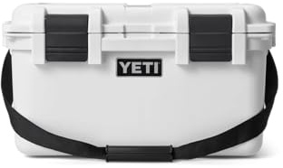 YETI LoadOut GoBox 30 Gear Case – Boîte de rangement étanche pour outils, équipements et essentiels de camping – Boîte à outils empilable robuste avec plateau et séparateur, blanc, 30, Mallette de