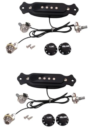 HEMOTON 2stücke Metal Soundhole Pickup Für Vierseitige Boxgitarre Langlebig Leicht Und Installieren Für Musikliebhaber Und Musiker