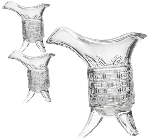 CATIEBYE Set De Verres à Vin Vintage Style Chinois Coupe à Whisky Distributeur De Boissons Verre Robuste Pour Bar Et Usage Domestique