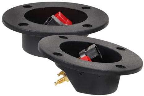 BELLIFFY 2stücke Lautsprecherklemmen Lautsprecheranschlussklemme Metall Vergoldet Für Lautsprecherbox Trennbox Subwoofer Lautsprecherkabel-subwoofer-Adapter