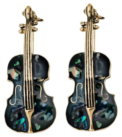 WESIEVYA Broche de Violoncelle Vintage en Alliage Ton sur Ton Lot de 2 pour Femmes Accessoire Soirée Cérémonie Élégante