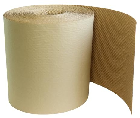 Rouleau Papier Bulle Kraft bicouche 50 g/m², 50cm de hauteur x 50 mètres de longueur et 42cm de diamètre pour calage et protection de contenu de colis.