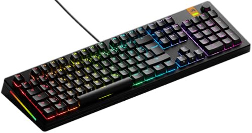 GLORIOUS GMMK 3 HE 100% Anpassbare Tastatur w/Knob, ISO in Schwarz | Rapid Trigger, Hall-Effekt, 8K-Abrufrate, Modulares Dichtungssystem, Hot-Swap für MX- & HE-Schalter, Doubleshot-PBT-Kappen