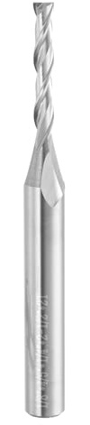 sourcing map Broca de fresadora en espiral de 1/8 pulgadas de diámetro de corte de 2 flautas para grabado de madera (vástago de 1/4 pulgadas de longitud de corte de 2-1/2 pulgadas de largo, hélice de