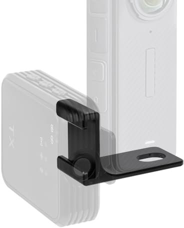 Geekria for Creators - Pack de 2 zapata de micrófono invisible compatible con Insta360 ONE X4/X3/X2 y RODE Wireless GO Mic, accesorios de adaptador de montaje de micrófono para Insta 360 (negro)