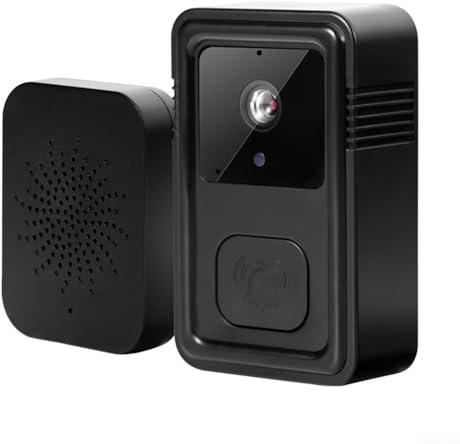 Videocitofono, WiFi HD, citofono bidirezionale, campanello con cambio vocale, distanza di ricezione 150 metri, 85 x 53 x 24 mm (nero)