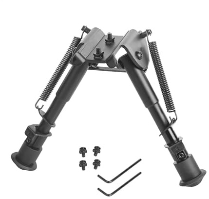 B13 MLOCK Zweibein Gewehr, Flexibel Zweibein für MLOCK System befestigen | Einstellbare 6-9 Zoll Gewehr Zweibein, Taktisch 360 Grad Schwenkbar Bipod, Benutzt für Gewehrauflage