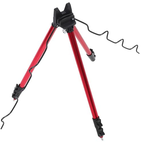 Yardwe Aluminium Dreibein Angelrutenständer Teleskopstativ Metall Angelhalter Für Brandungsangeln Und Meeresruten Leicht Faltbar Tragbar Angelzubehör Für Uferangeln Und Bootsangeln