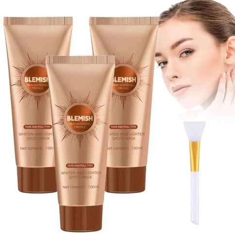 parowu Weißende und Aufhellende Flecken Maske,2025 Neuestes Kräuterflecken Peel-Off Maske für Strahlende Haut, Anti Falten Tear-Off Tiefenwirksame Gesichtsmaske für Poren Straffung (Gold,3pcs)