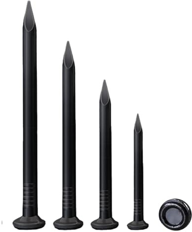 BACSHBY 50 Piezas Clavos Redondos Planos para Madera 40mm, Clavos Zincados Galvanizados de Acero para Paredes de Hormigón, Uso Universal en Interiores y Exteriores