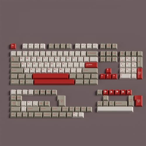 163 Double Shot Keycaps Cherry Profile Retro 9009 Keycaps Set | Fit for 61/64/87/104/108 Cherry Mx Switches ANSI/ISO Mechanical Keyboard
