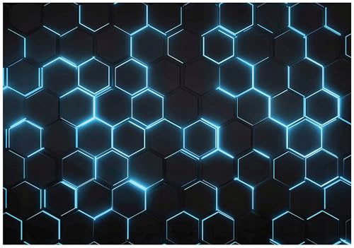 WallArena Fotomural Geométrico 400x280 cm | Fotomurales - Papel pintado - para salón y dormitorio - Mural de TNT con efecto 3D - cola incluida