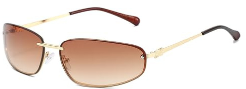 KTUCN Gafas de diseño vanguardista y de moda con montura ovalada y montura metálica, adaptables a diversos estilos, Photochr