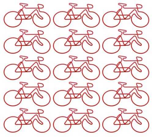 15 Stück Fahrrad Papierklammern Mehrfarbige Metall Aktenklammern Für Die Organisation Von Dokumenten Fotos Büchern Büro Schulbedarf Büroklammern