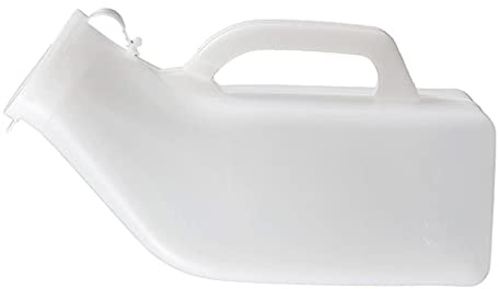 JAYIOLA Mobile Urinal Tragbare Toilette Unisex Handheld Urinflasche Widerstandsfähig Leicht Reinigung für Camping Wandern Reisen, Weiße, 2000ml