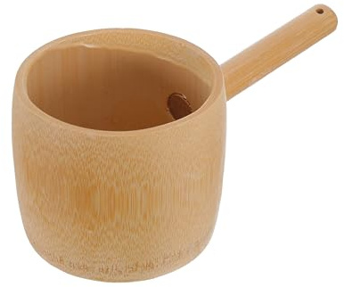 MUELODSIC Mestolo di Bambù 350 Ml Paletta per Acqua da Bagno con Manico Ergonomico Utensile Multiuso per Giardinaggio Bucato e Alimentazione Animali Design Leggero e Resistente
