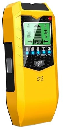 Leitungssuchgerät, 5in1 Wand Metall Erkennung Instrument Messung Strom Draht Holz Handheld Detektor Stud(Yellow)