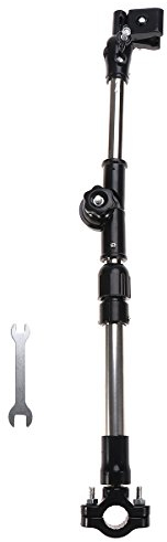 OUNONA Schirmhalter Regenschirm Halterung Verstellbar fur Fahrrad Kinderwagen MTB Rollator Golftrolleys (Schwarz)