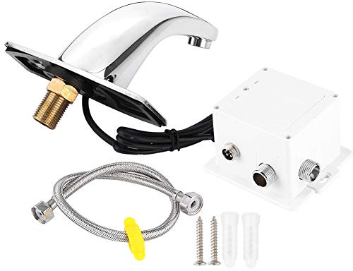 Cerlingwee Automatic Faucet, Basin Faucet Sensor Tap Deck Mounted Touchless for Kitchen for Bathroom